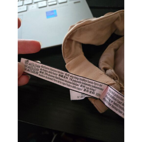 Victorias Secret Body Lined Perfect Coverage Bra Size 36B Nude Tan #2 - Picture 11 of 13